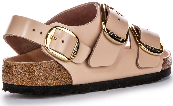 Sandales Birkenstock Milano | Cuir véritable beige pour femmes