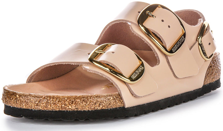 Sandales Birkenstock Milano | Cuir véritable beige pour femmes