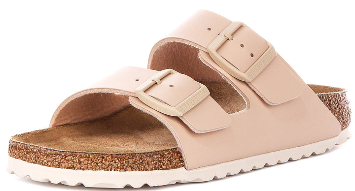 Birkenstock Arizona Sandals | Beige Birko-Flor for Women - Narrow Fit