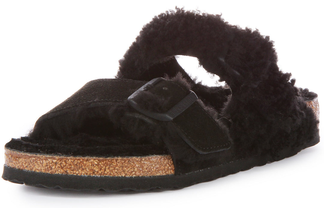 Birkenstock Arizona Sandals | Black genuine leather - Split-Tone Finish for Women