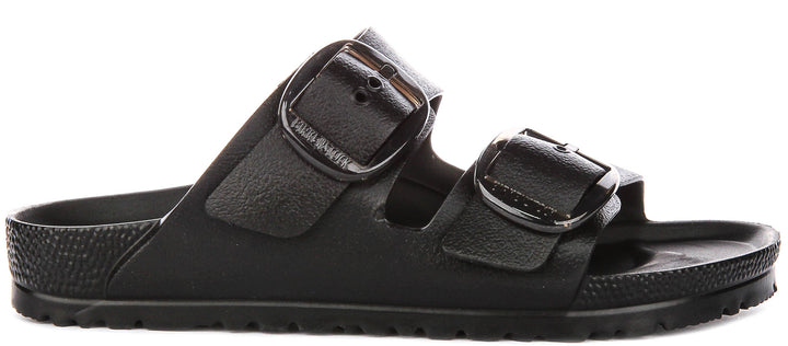 Birkenstock Arizona Sandals | Black EVA - Big Buckle for Women - Narrow Fit