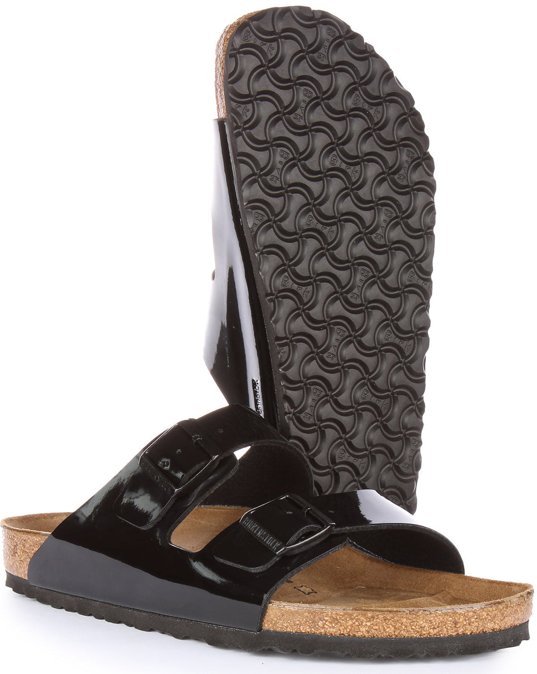 Birkenstock Arizona Sandals | Patent Black Birko-Flor for Men and Women
