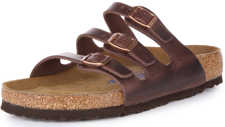 Birkenstock Florida Sandals | Dark Brown genuine leather for Women