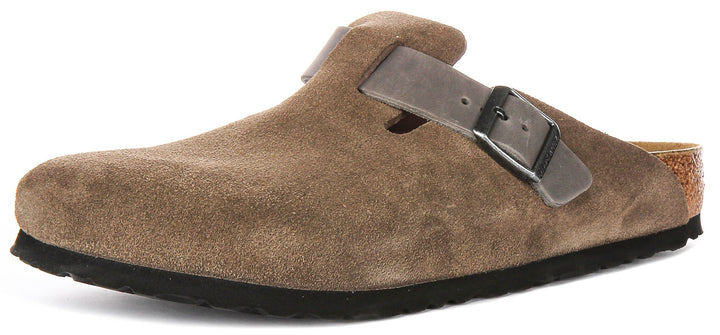 Birkenstock Boston Clogs | Brown Birko-Flor for Men and Women