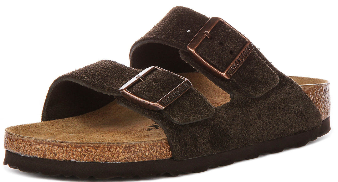 Birkenstock Arizona Sandals | Mocha Birko-Flor for Men and Women - Narrow Fit