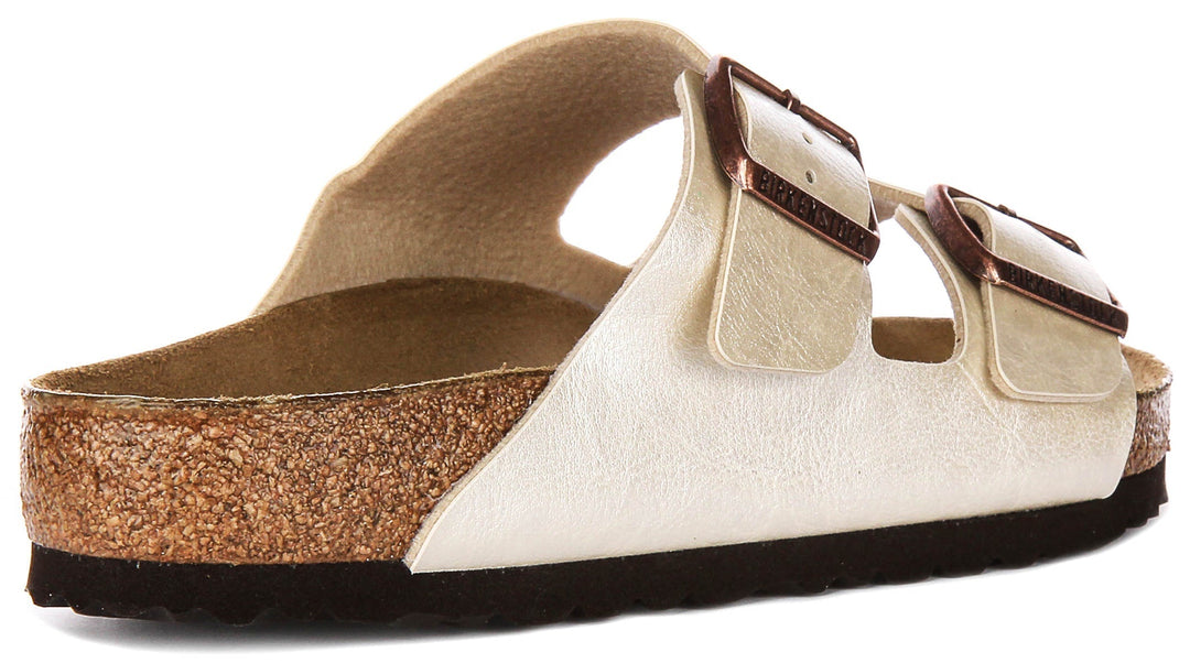 Birkenstock Arizona Sandals | Pearl White Birko-Flor for Women - Regular Fit