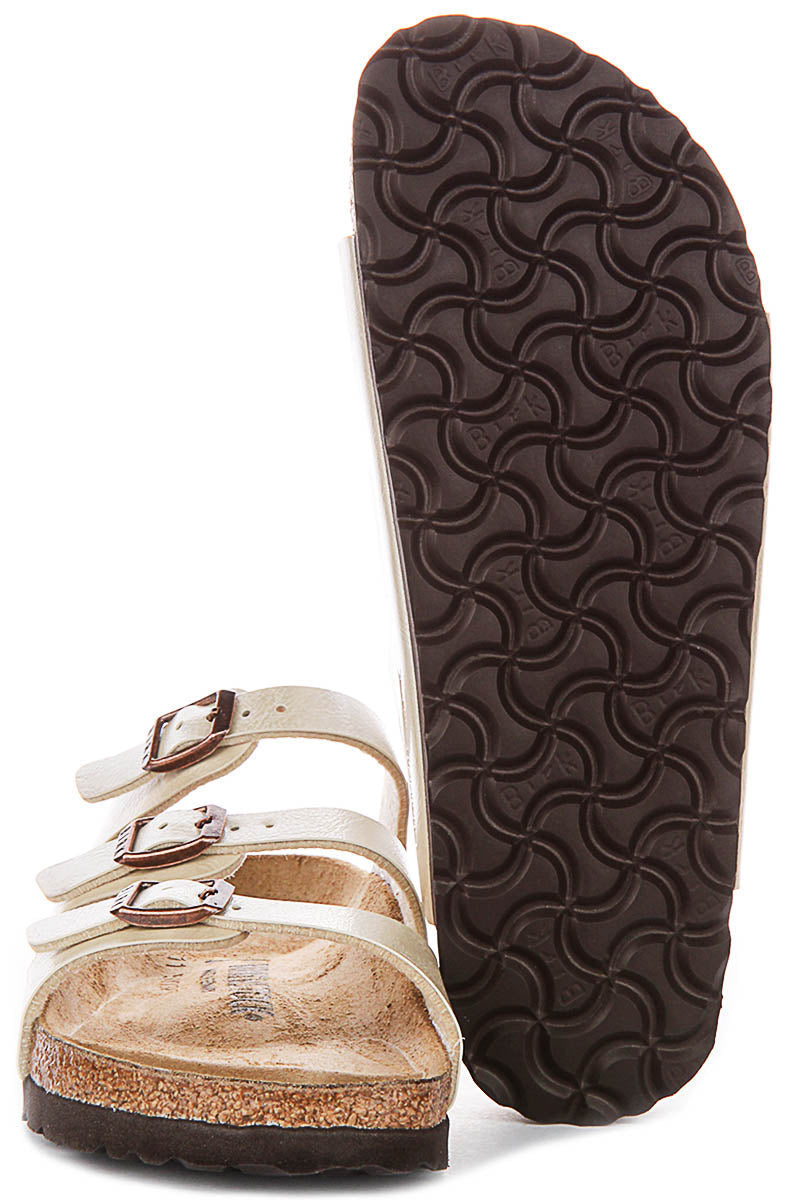 Sandali Birkenstock Florida | Birko-Flor bianco perla da donna - calzata stretta