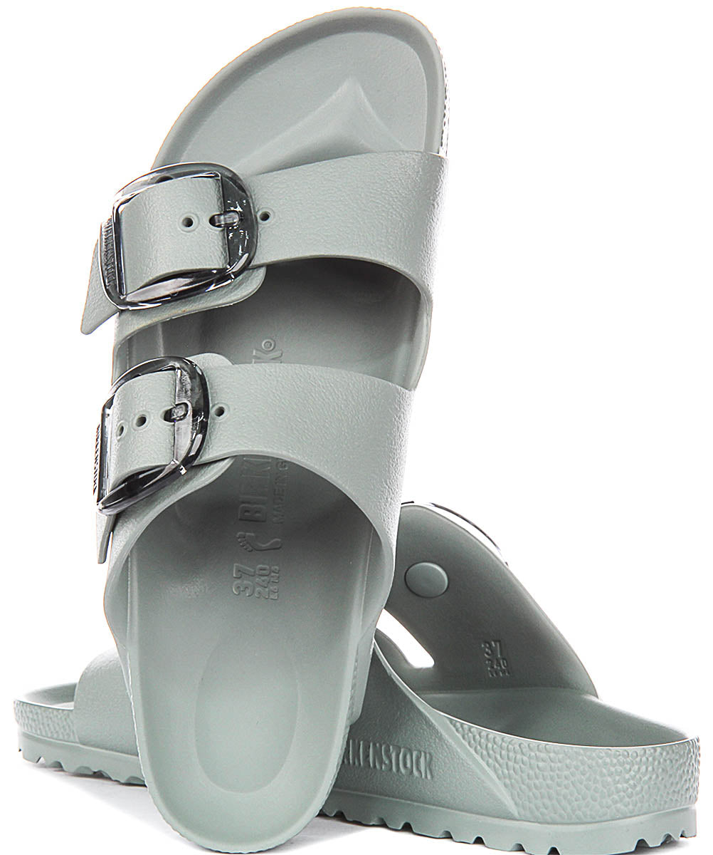 Birkenstock Arizona Sandals | Sage Green EVA - Big Buckle for Women - Narrow Fit