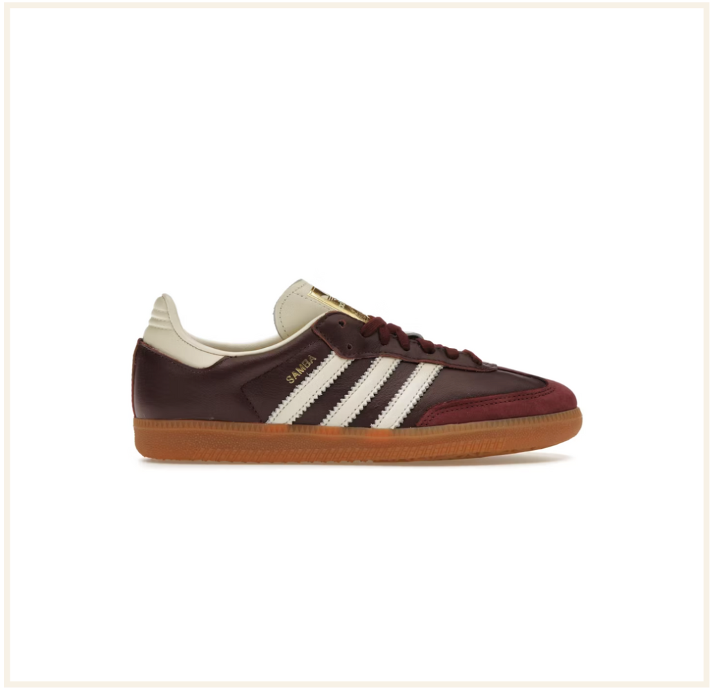 adidas Samba OG Maroon Gold Metallic
