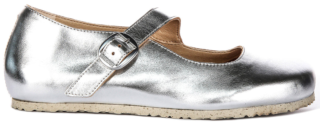 Birkenstock Tracy Shoes | Silver signature Birkenstock upper material for Men and Women