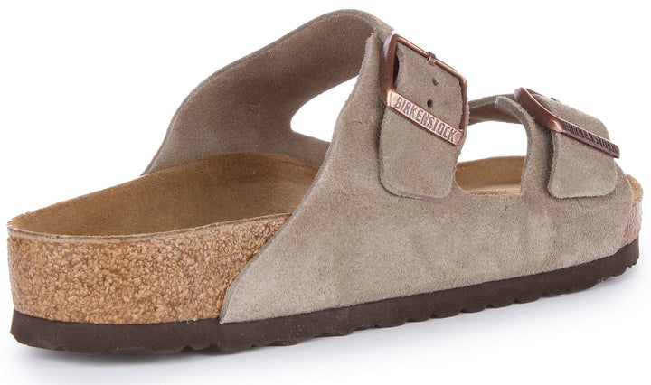 Sandales Birkenstock Arizona | Cuir suédé taupe pour homme et femme