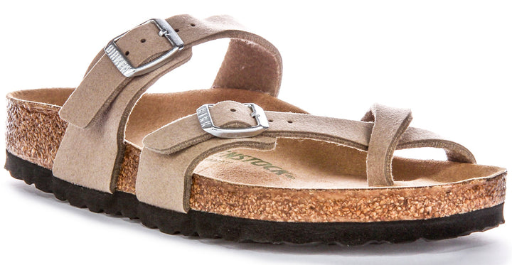 Birkenstock Mayari Sandals | Taupe Birko-Flor - Vegan-Friendly for Men and Women